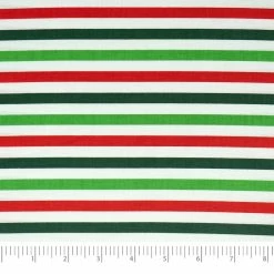 Flash Sale 👍 SINGER 🎄 Christmas Stripes Cotton Fabric 👏