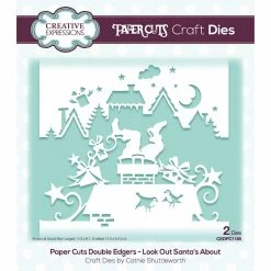 Buy 🛒 Creative Expressions Paper Cuts Double Edger Craft Dies-Look Out Santa's About 😍