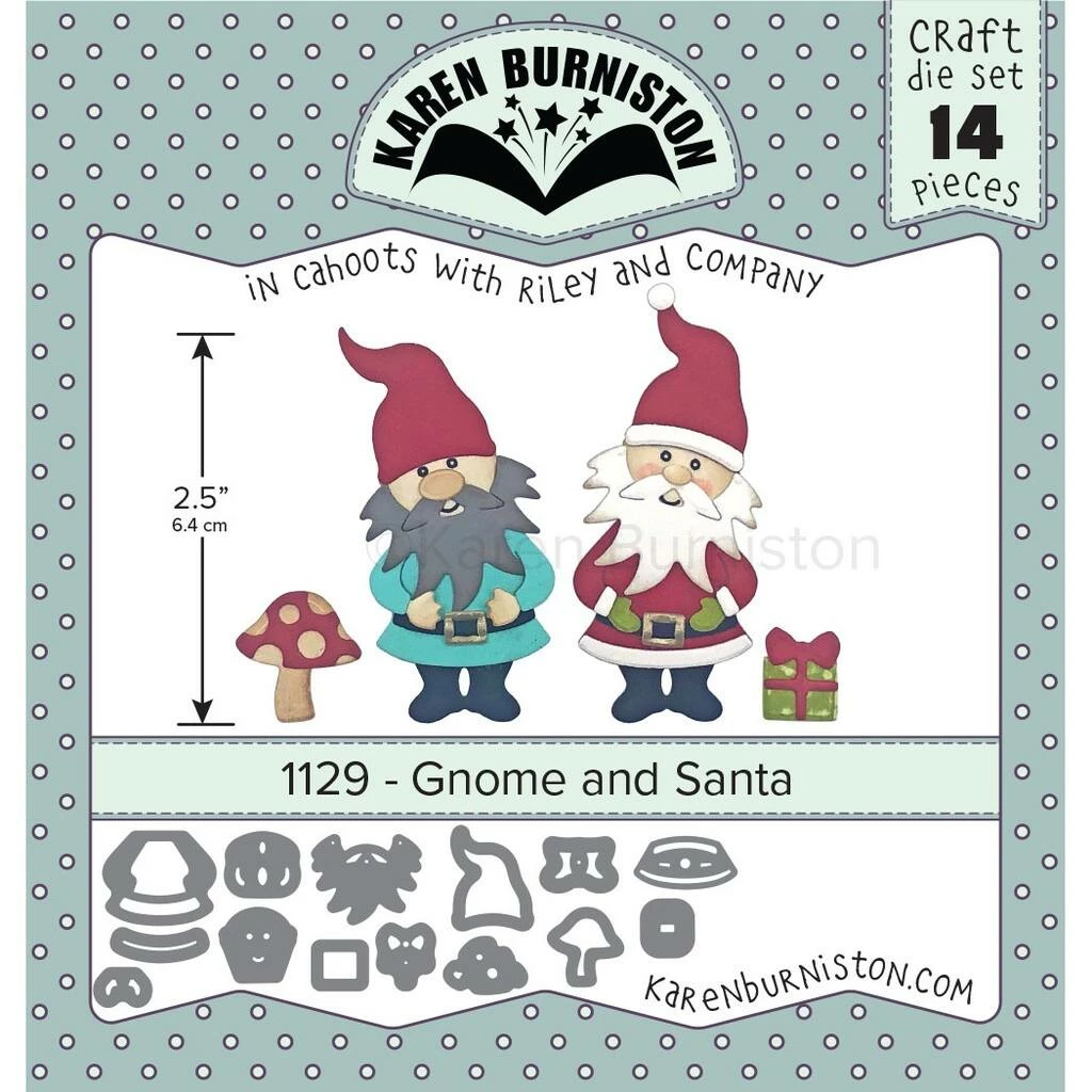 Buy π Karen Burniston Dies-Gnome & Santa by KB Riley π - Image 2