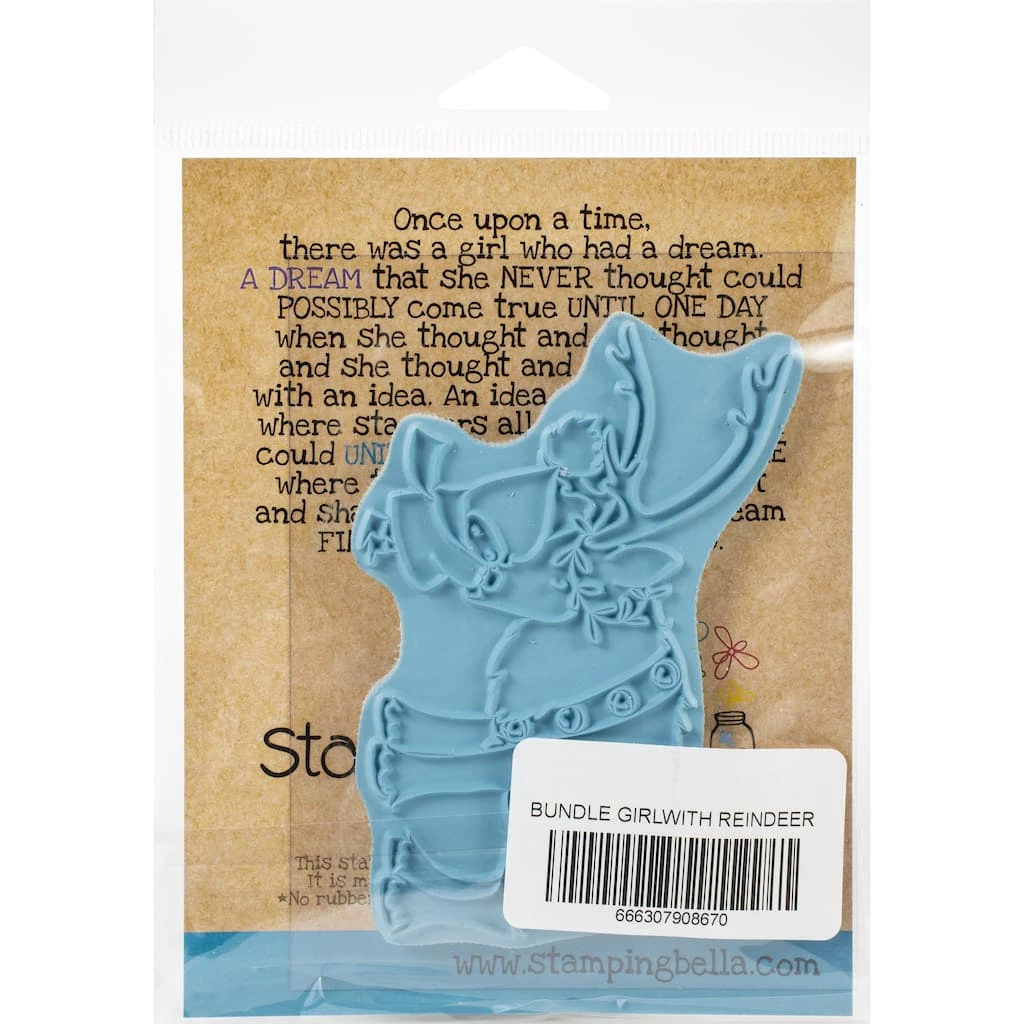 Brand new π Stamping Bella Bundle Girl With Reindeer Cling Stamp π€© - Image 2