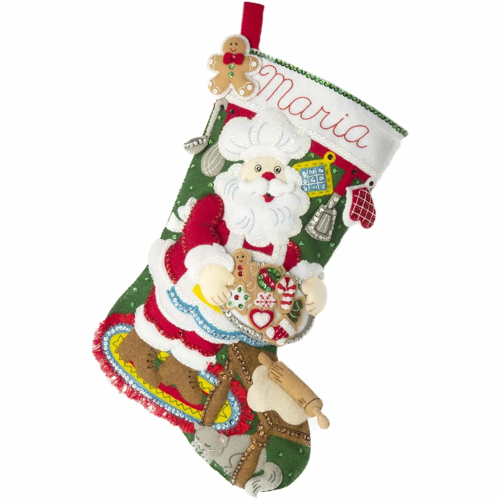 Coupon π₯ Bucilla® Gingerbread Santa Felt Stocking Applique Kit π - Image 2