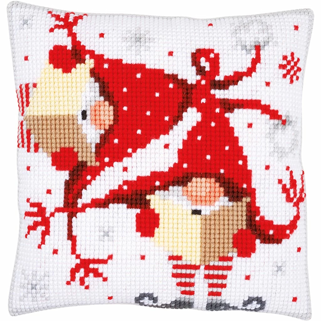 Best reviews of ❤️ Vervaco 🎅 Christmas Gnomes II Stitched in Yarn Needlepoint Cushion Top Kit ❤️