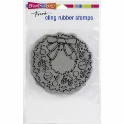 Wholesale 🧨 Stampendous® Pinecone Wreath Cling Stamp 👍