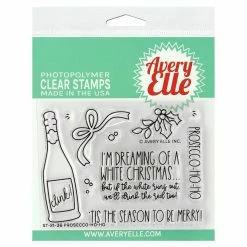 Outlet 😉 Avery Elle Prosecco-Ho-Ho Clear Stamp Set 🧨