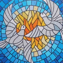 Deals ✔️ Diamond Art® Stain Glass Dove Intermediate Kit by Diamond Art by Leisure Arts 🔥