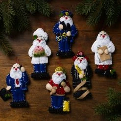 Outlet 🛒 Bucilla® Nick of All Trades Felt Ornaments Applique Kit ✔️