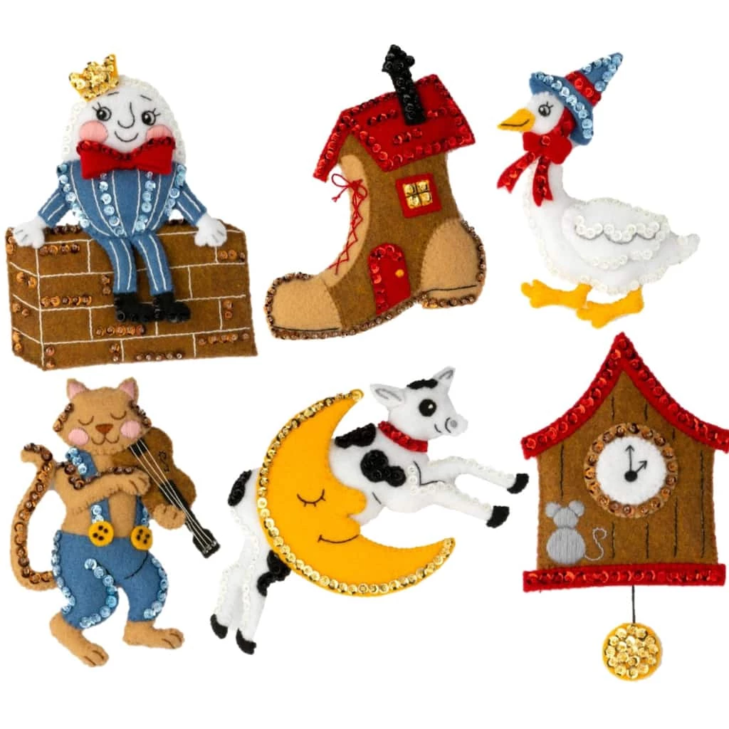 Flash Sale π― Bucilla® Nursery Rhyme Felt Ornaments Applique Kit β¨