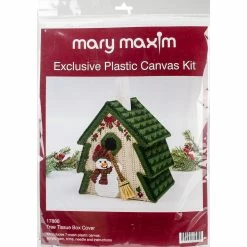 Cheapest 🔔 Mary Maxim 5'' Tree Plastic Canvas Tissue Box Kit, 7ct. 🥰