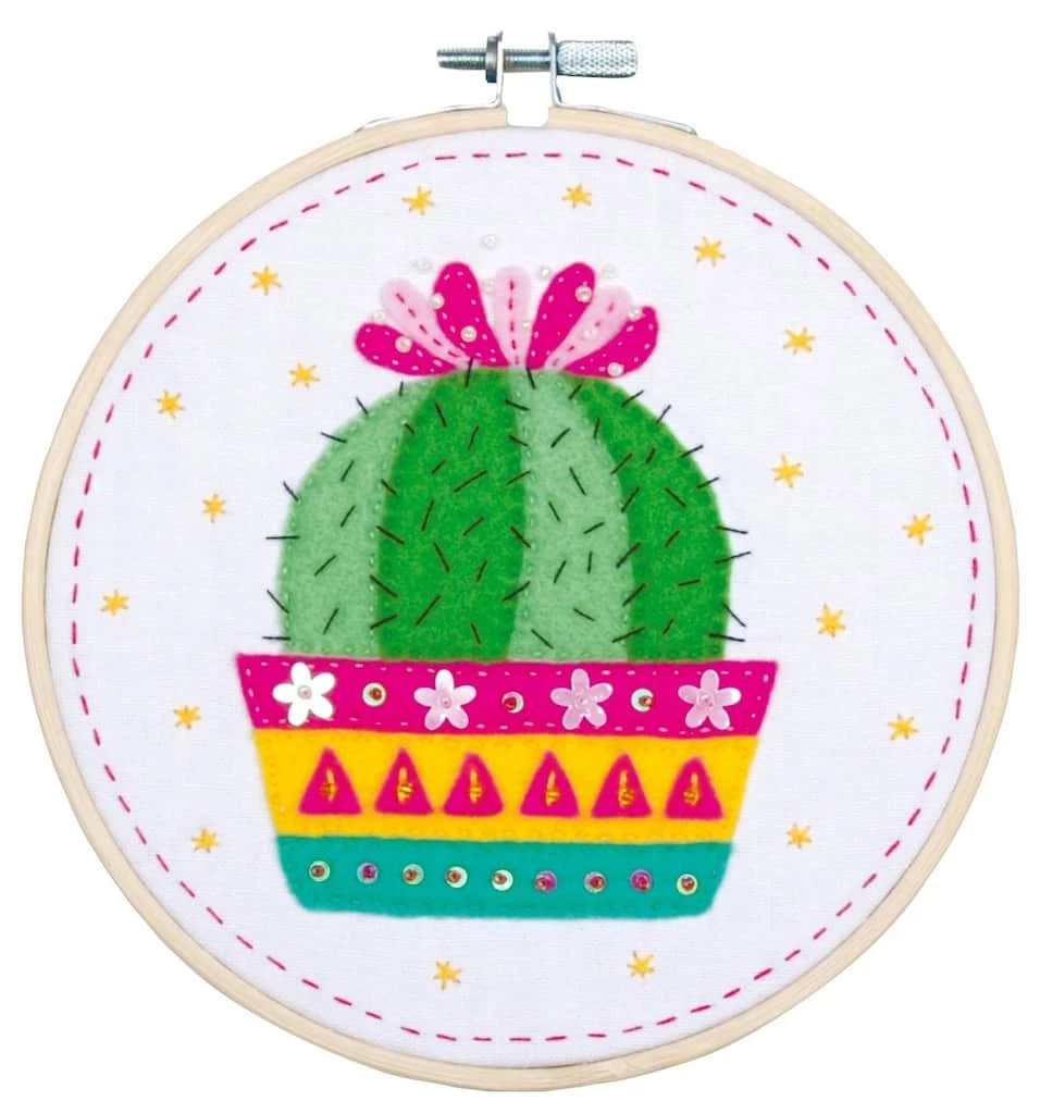 Best reviews of ๐ Vervaco 6" Round Cactus Felt Applique Kit โจ
