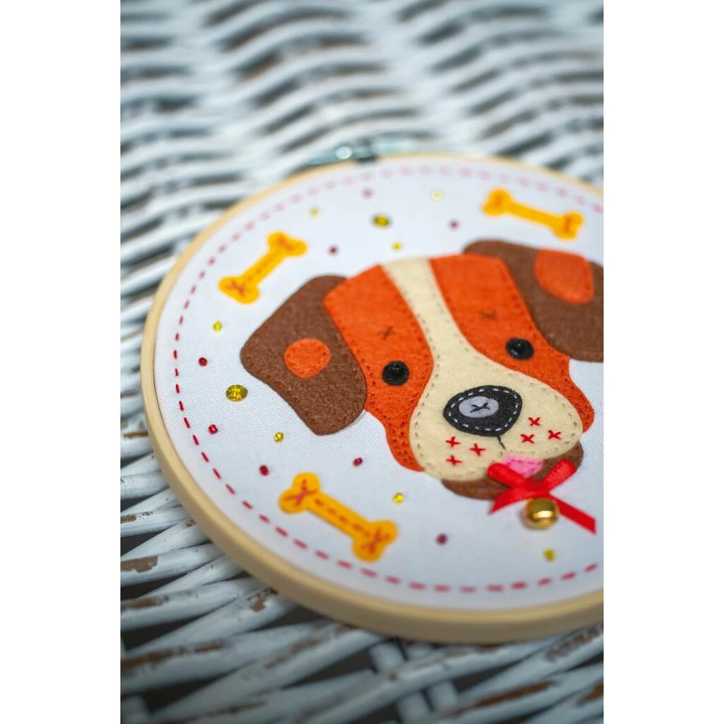 Best Sale β Vervaco 6" Round π Dog Felt Applique Kit βοΈ - Image 2