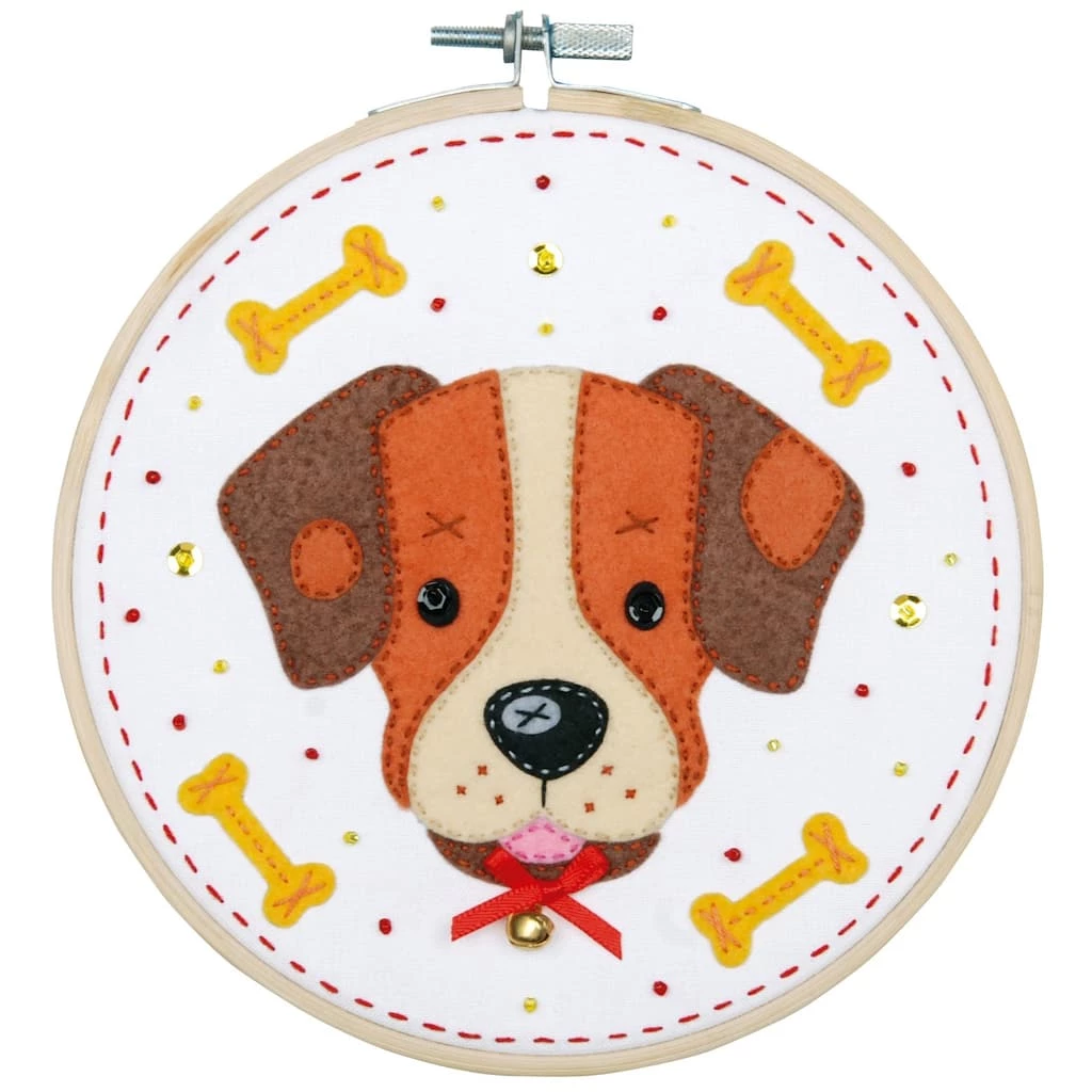 Best Sale β Vervaco 6" Round π Dog Felt Applique Kit βοΈ