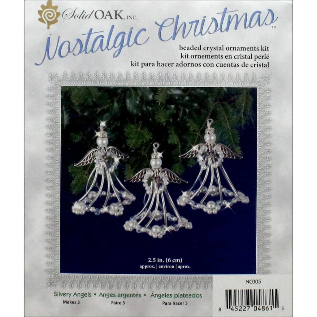 Coupon β€οΈ Solid Oak Nostalgic π Christmas™ Silvery Angels Beaded Crystal Ornament Kit π