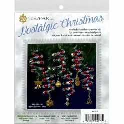 Deals π Solid Oak Nostalgic π Christmas™ Red, Green & Gold Charmers Beaded Crystal Ornament Kit π