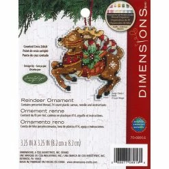Best deal 👍 Dimensions® Reindeer Ornament Counted Cross Stitch Kit 🎁