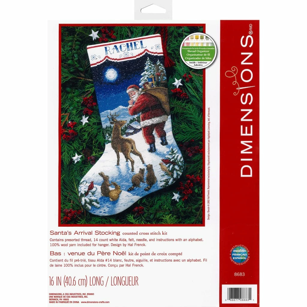 Best Pirce β¨ Dimensions® Santa's Arrival Stocking Cross Stitch Kit β€οΈ