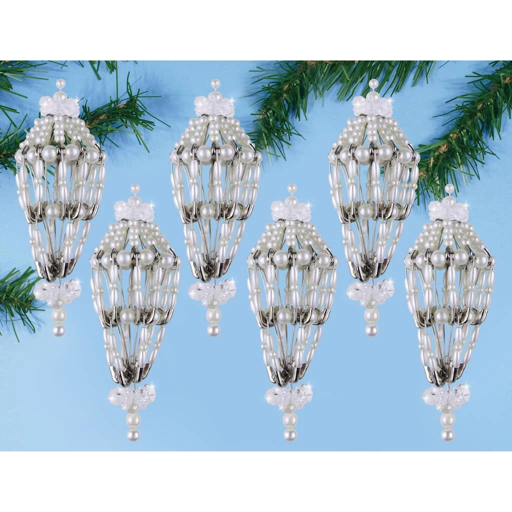 Buy π Design Works™ 6ct. Pearl Lantern Beaded Ornament Kit β - Image 3