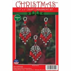 Flash Sale ⭐ Design Works™ 6ct. Ruby Drop Beaded Ornament Kit 🛒