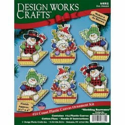 Cheap 𧨠Design Works™ Sledding Snowman Plastic Canvas Ornament Kit π§¨